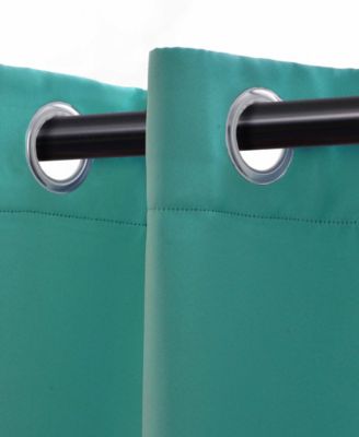 Solid Classic Modern Wrinkle Resistant Room Darkening 2-Piece Curtain Set with Grommet Header Top, 52" X 108"