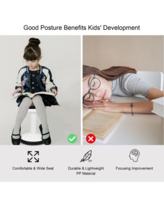 Adjustable Active Learning Stool Sitting Home Office Wobble Chair with Cushion Seat