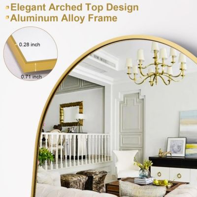 21x64 Arched Full Length Mirror Gold Frame - Stylish Decor