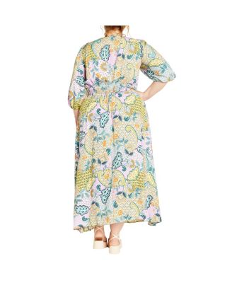 Plus Size Daydream Print Maxi Dress