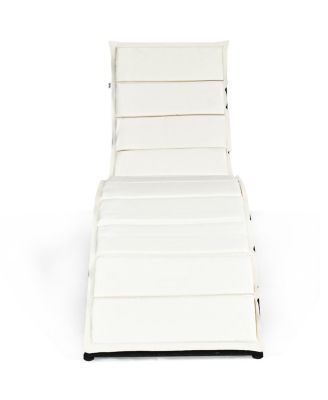 2PCS Foldable Rattan Wicker Chaise Lounge Chair w/ Cushion Patio Outdoor