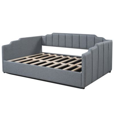 Streamdale Upholstered Daybed with Underneath Storage, Full Size, Gray