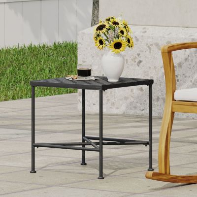 Black Iron End Table Versatile Patio Decor for Any Occasion