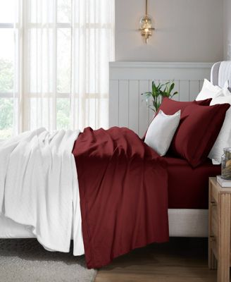 650-TC Egyptian Cotton Solid Deep Pocket Sheet Set, Full