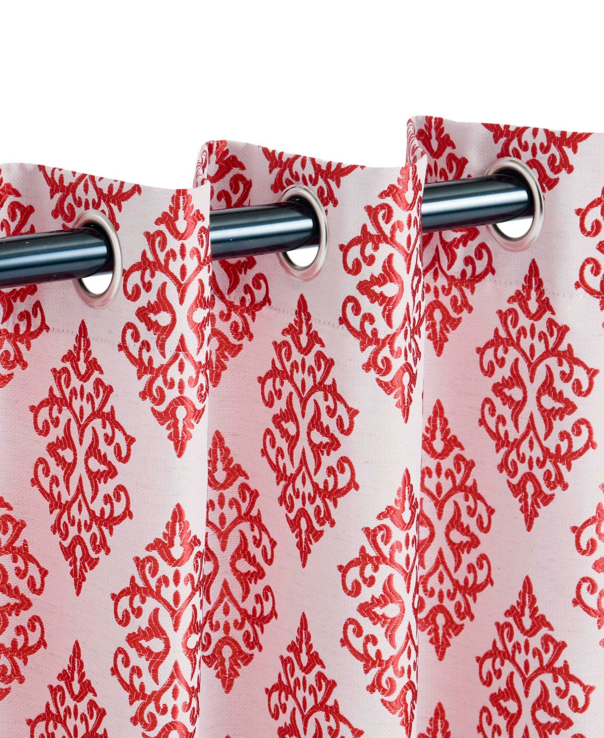 Superior Modern Venetian Damask Jacquard 2-Piece Curtain Panels with Grommet Header Top, 52