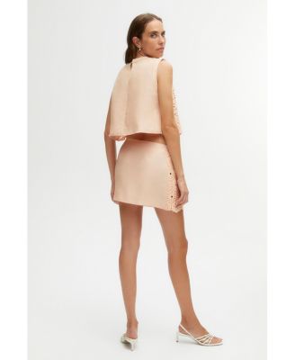 Women's Embroidered Mini Skirt