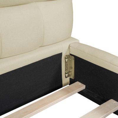 Queen Fabric Upholstered Platform Bed