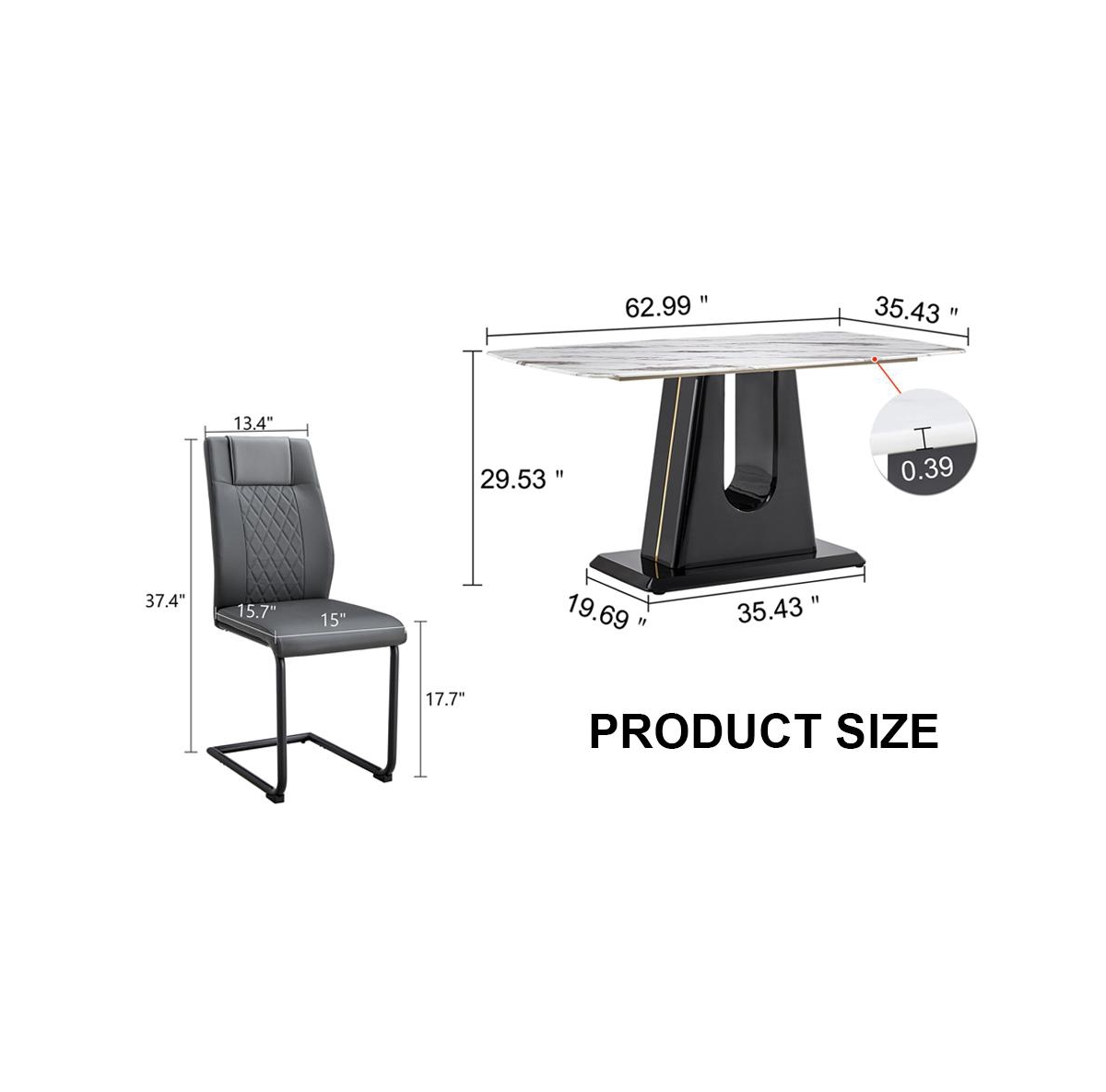Simplie Fun Ultra-Modern Extendable Dining Table for 6-8, Versatile Use