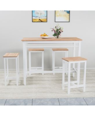 5-Piece Kitchen Table & Stools White Oak