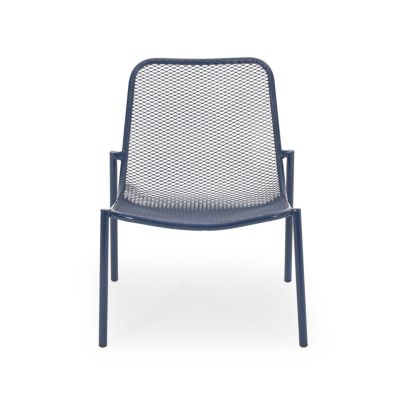 Streamdale Stackable Matte Navy Blue Iron Chairs for Sun-Soaked Summer Days