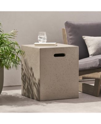 Modern Concrete Tank Holder Side Table Chic, Durable, Multi-Purpose