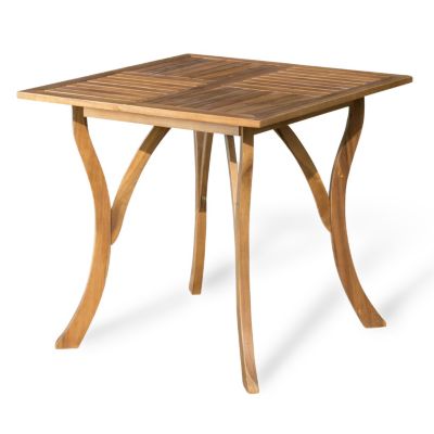 Streamdale Chic Modern Acacia Wood Square Patio Table