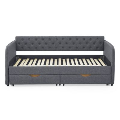 Mid-Century Twin to King Daybed with Storage Drawers, 132lbs Weight Capacity