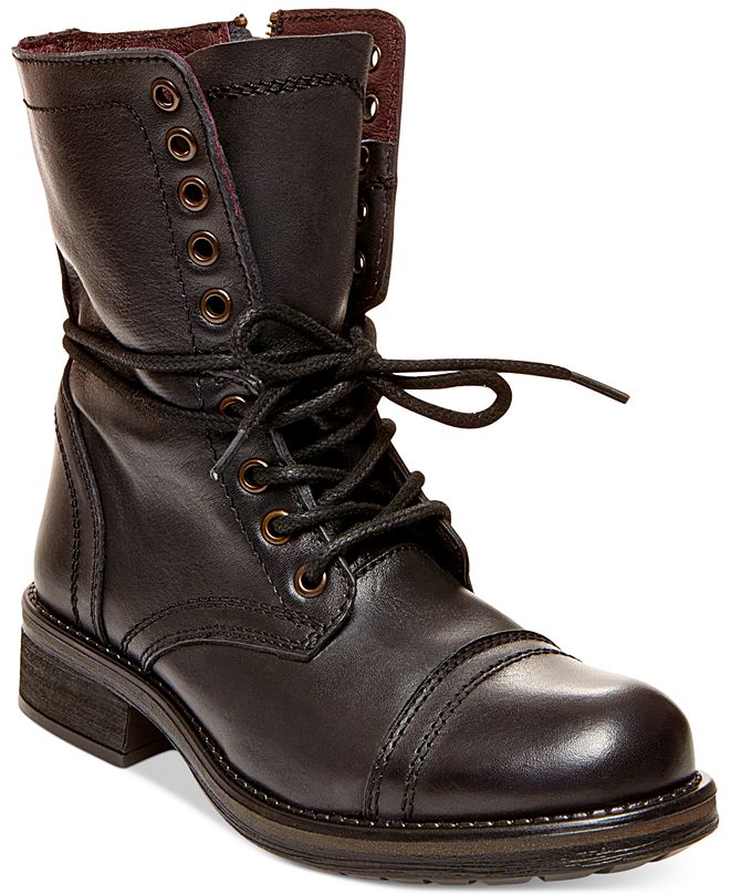 macys steve madden combat boots