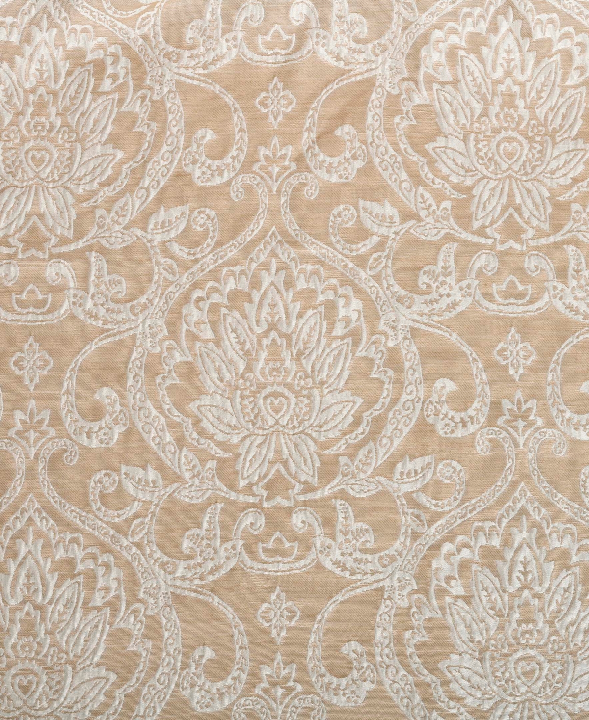 Superior Lotus Jacquard Classic Floral Damask Window Curtain Panel Set with Grommet Header, 52 X 96