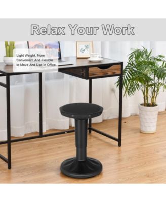 Adjustable Active Learning Stool Sitting Home Office Wobble Chair with Cushion Seat