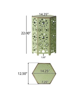 Vibrant Sunburst Iron Side Table Adds Color and Convenience to Your Patio