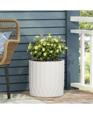  Natural Stone Concrete Planter, Pleated