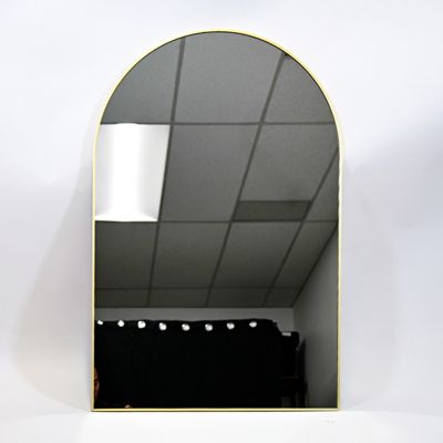Arched Wall Mounted Mirror 26"x38" in Gold