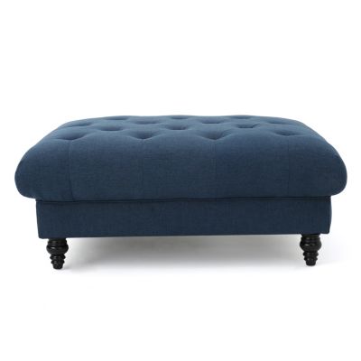 Streamdale Plush and Versatile Velvet Ottoman with Tufted Top