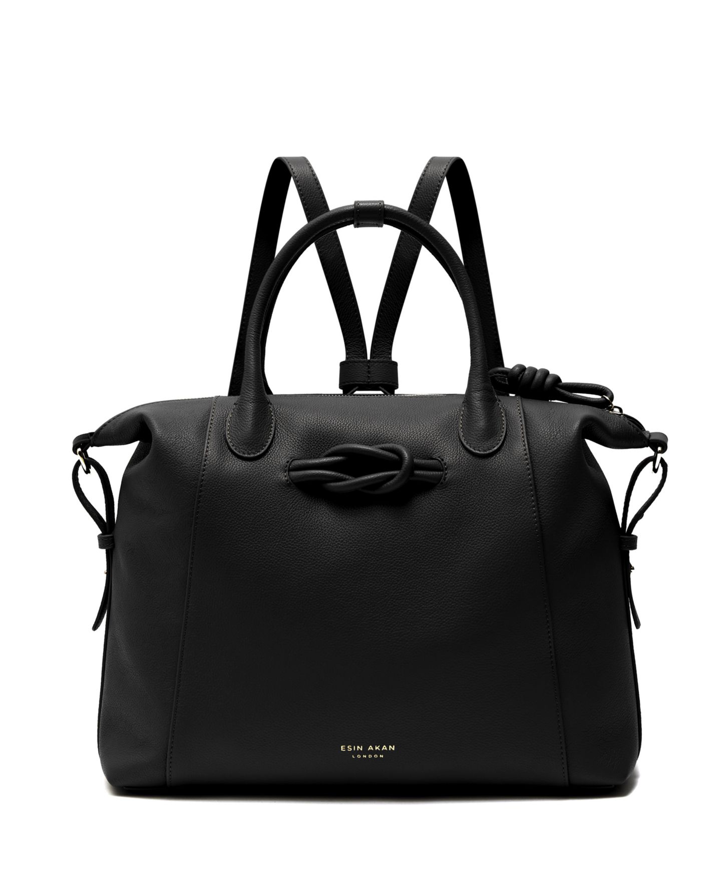 Рюкзак Esin Akan Wimbledon Large Leather Tote, цвет: Чёрный — фото 1