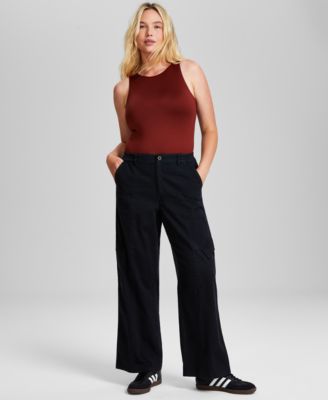 And Now This Women s Twill Wide Leg Cargo Pants Created for Macy s Macy s