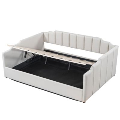 Full Size Upholstered Underneath Storage Daybed