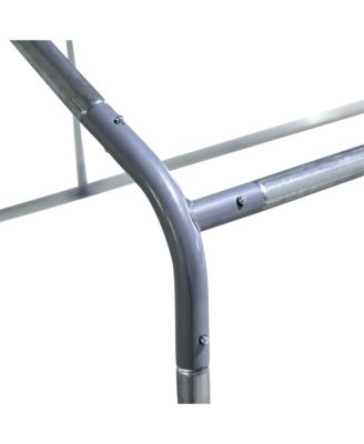 Simplie Fun Metal Chicken Coop Run with Cover, Walk-In Outdoor Poultry Pen for Rabbits, Ducks, Large Hen House for Yard, 10' x 6.5' x 6.5', Silver