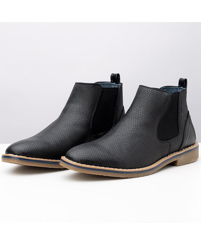 snakeskin chelsea boots mens