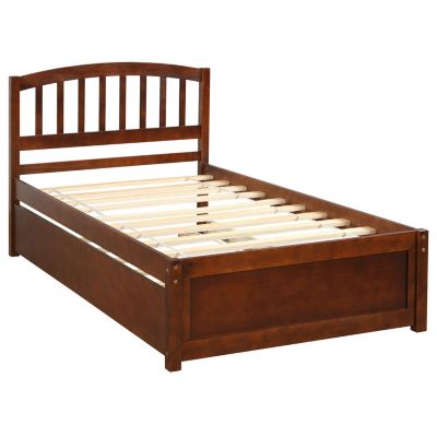 Streamdale Twin Size Platform Bed Wood Bed Frame With Trundle