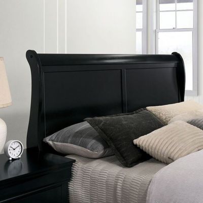 Streamdale Louis Philippe Queen Bed Solid Wood Sleigh Bed