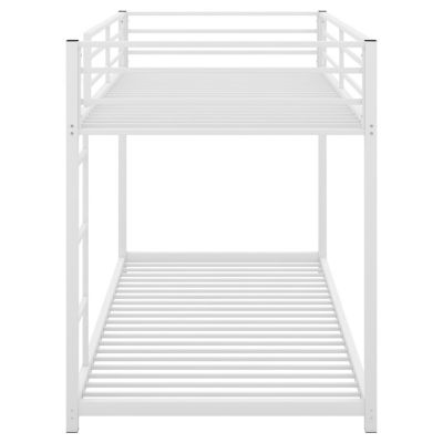 Streamdale Twin Over Twin Metal Bunk Bed, Low Bunk Bed With Ladder