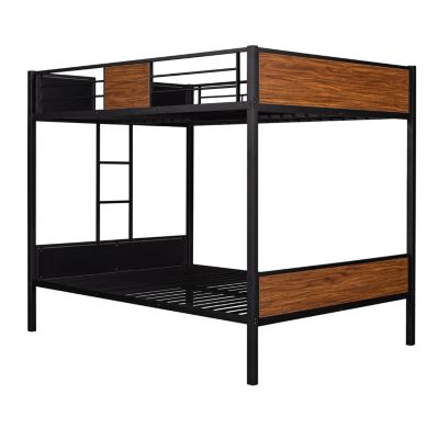 Modern Steel Bunk Bed with Ladder and Safety Rail