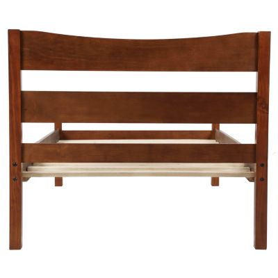 Streamdale Twin Size Wood Platform Bed With Headboard And Wooden Slat Support