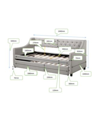 Twin Upholstered Trundle Daybed