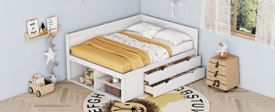 Streamdale Full Size Daybed With Drawers And Shelves