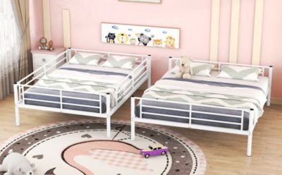 Full XL Over Queen Metal Bunk