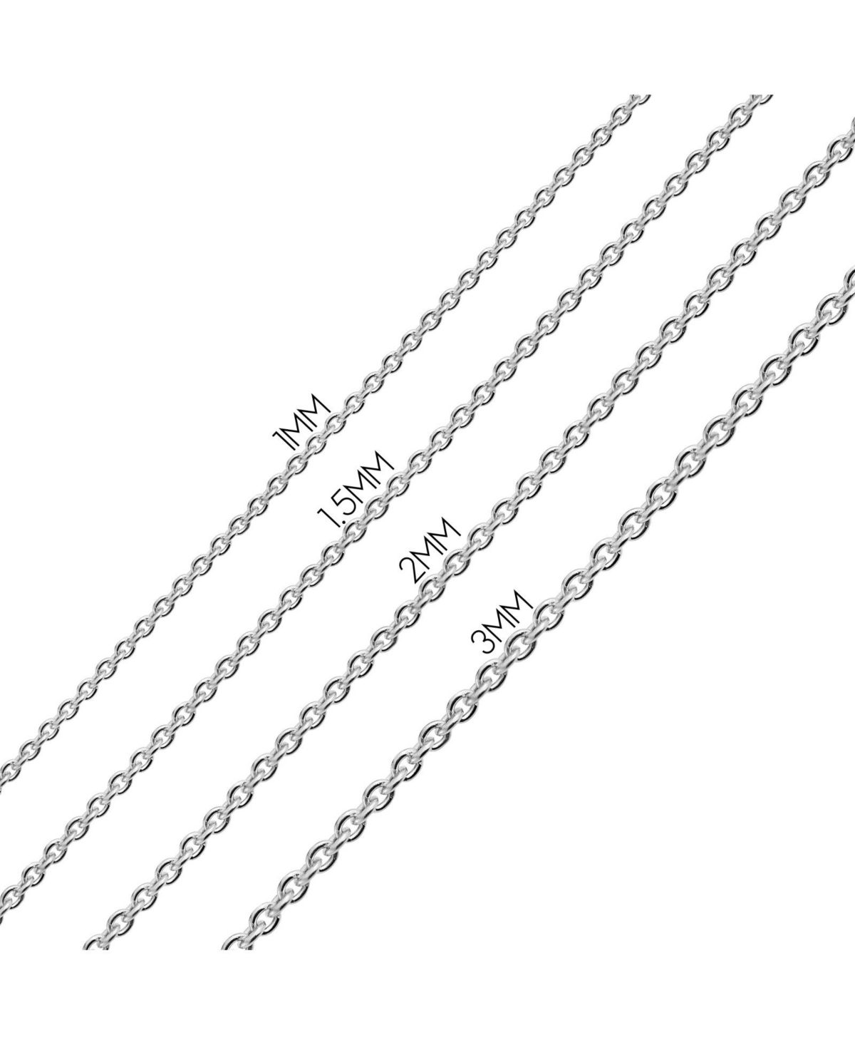 Bling Jewelry Fine Solid Yellow 14KStrong Rolo Link Cable Cuban Chain Necklace 2MM for Women Men Unisex Lobster Claw Clasp 16,18,20,22,24 Inch