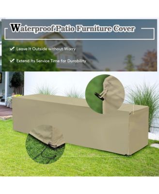 8PCS Patio Rattan Furniture Set Storage Waterproof Cover