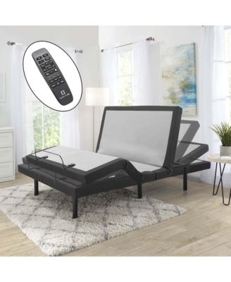 Adjustable Head & Foot Zero Gravity Massage Bed Base - with Wireless Remote, USB Ports, LED Light - Queen