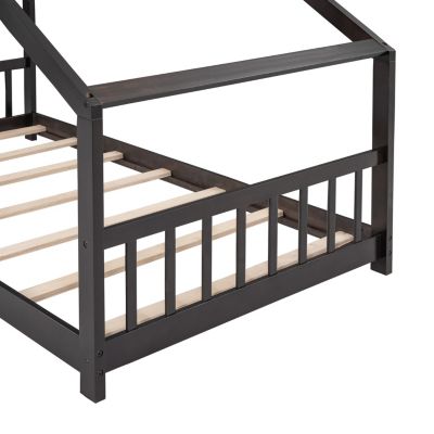 Streamdale Twin Size House Bed Wood Bed