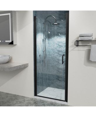 Streamdale Matte Black Pivot Shower Door with Clear Glass (32-33")