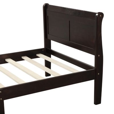 Streamdale Twin Platform Wood Sleigh Bed Frame with Headboard