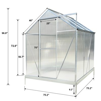 Streamdale Sturdy and Water-Resistant Greenhouse with Hinged Rooftop Vents