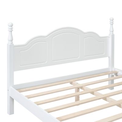 Streamdale Retro Style Queen Size Wood Bed Frame with Slat Support