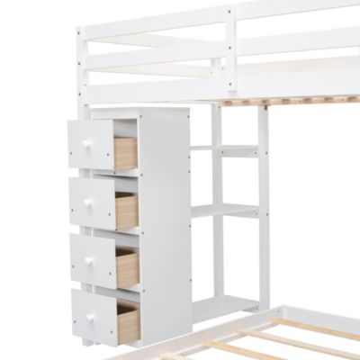 Streamdale Versatile Bunk Bed with Storage and Shelves