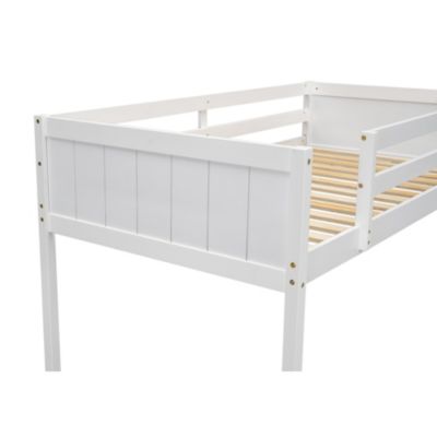 Streamdale Twin Wood Loft Bed with Reversible Ladder
