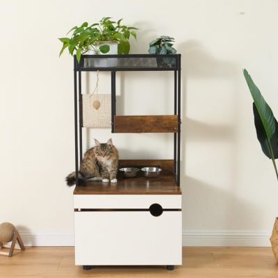 Streamdale Rustic Cat Furniture with Litter Box Enclosures