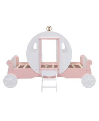Princess Carriage Bed with Wood Platform