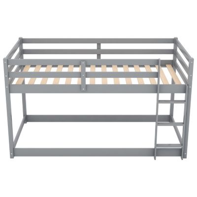 Streamdale Twin Over Twin Floor Bunk Bed With Ladder